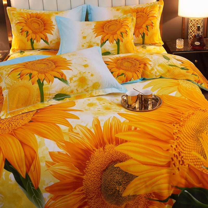 Hello Lucky Yellow Duvet Cover Set  - 4 Piece Set *Price Drop Event Product*