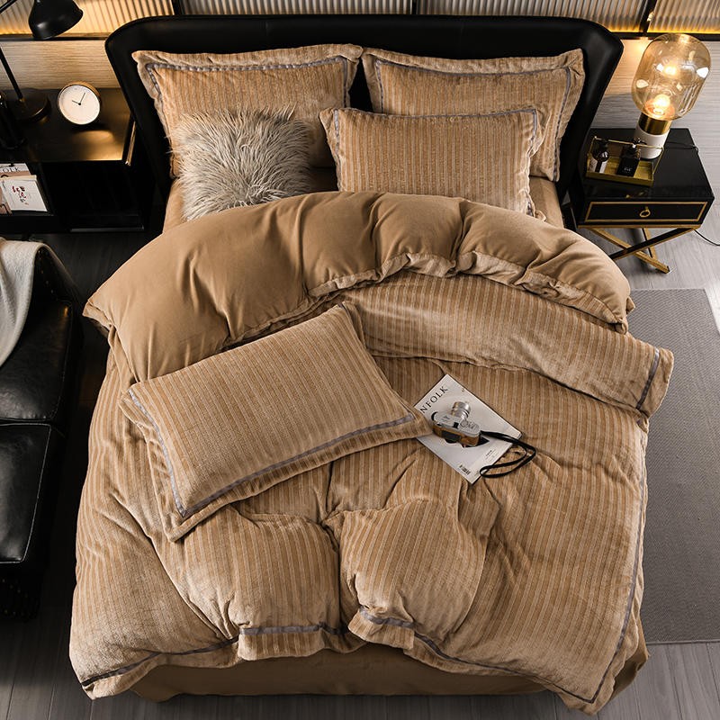 Velvet Is The Love Brown Duvet Cover Set - 4 Piece Set