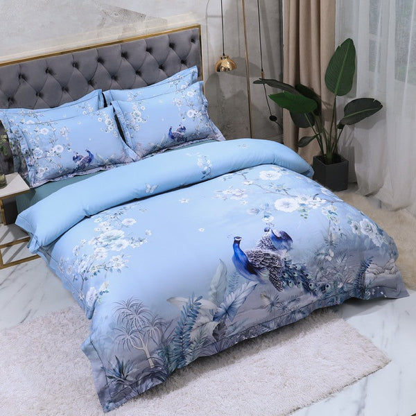 Light Skyra Duvet Cover Set (Egyptian Cotton) - 4 Piece Set