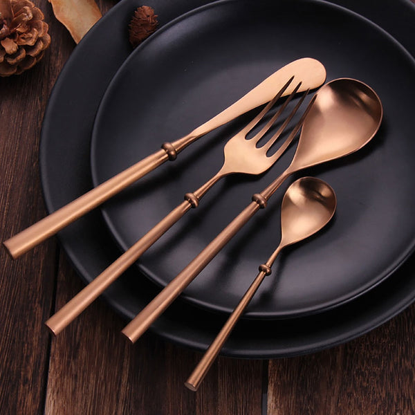 Stunge Rose Gold Cutlery Set