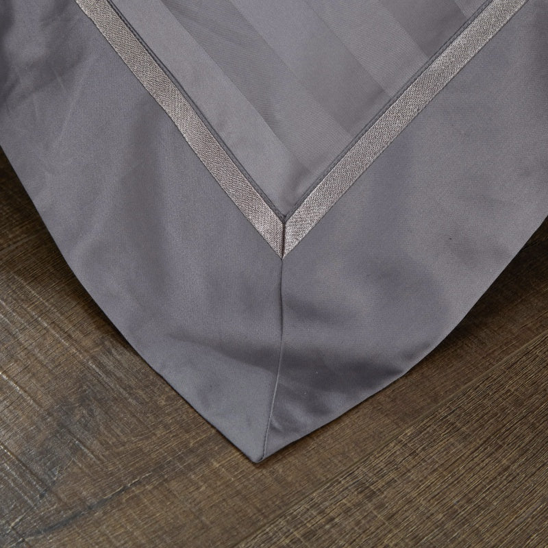 Gradiol S.Grey Duvet Cover Set (Egyptian Cotton) - 4 Piece Set