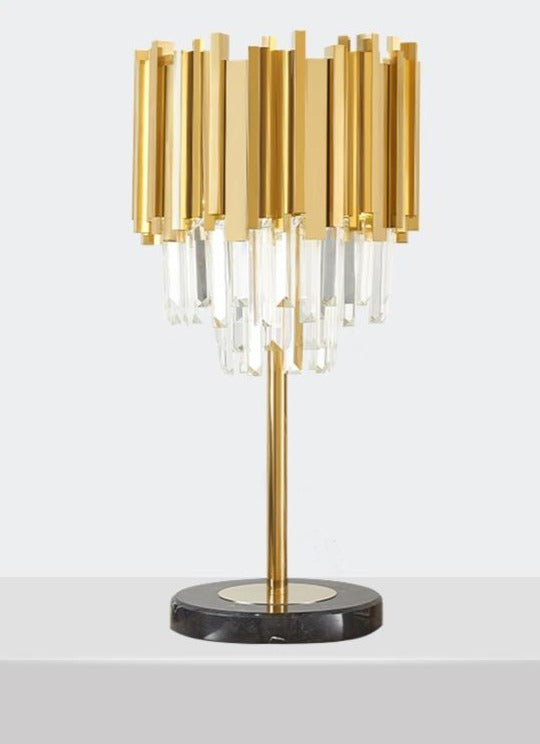 Golden S. Crystal Lamp