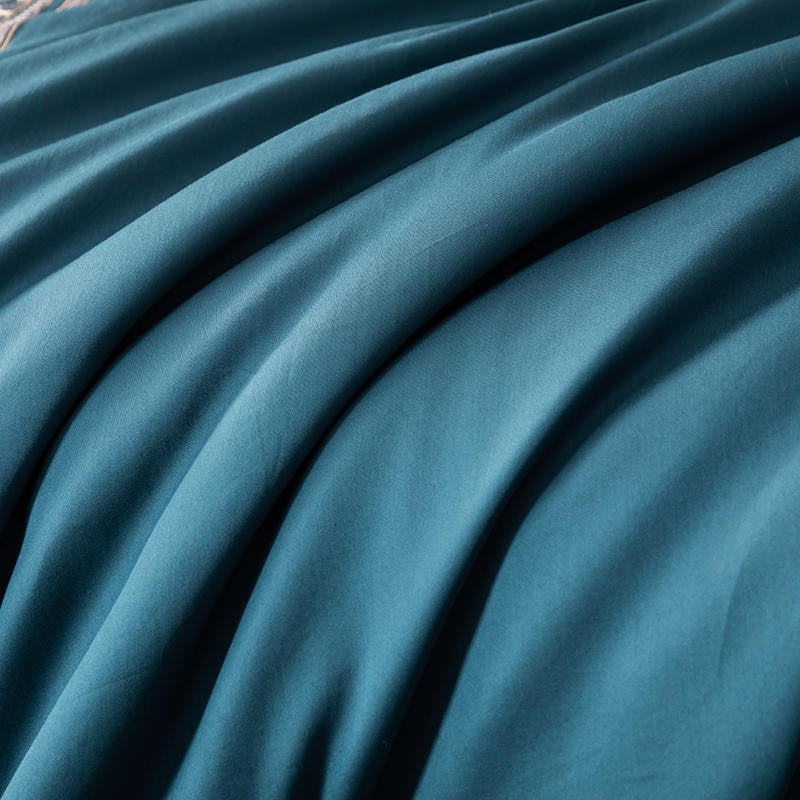 Perral Blue Duvet Cover Set (Egyptian Cotton) - 4 Piece Set