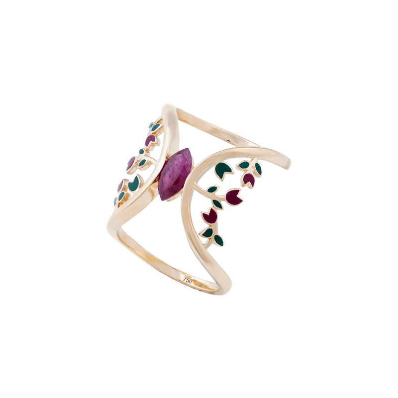 Daria Tulip Ruby Ring