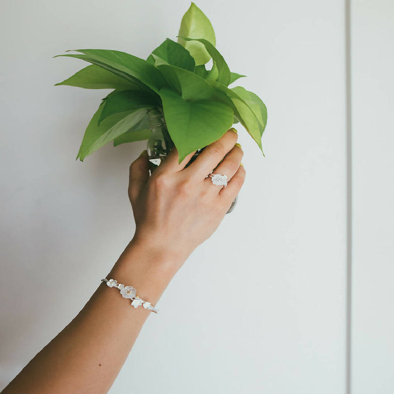 Crystal Floral Ring