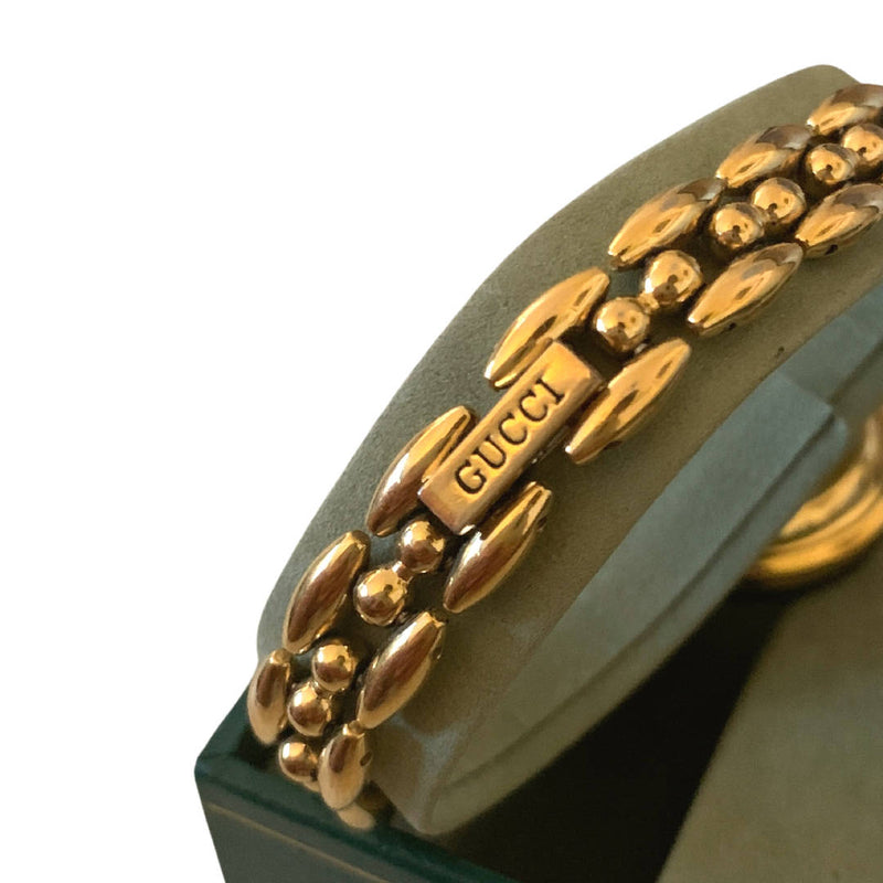 Chic Vintage Gucci 21/200 Quartz Ladies Watch Interchangeable Bezel 18k Gold Plated