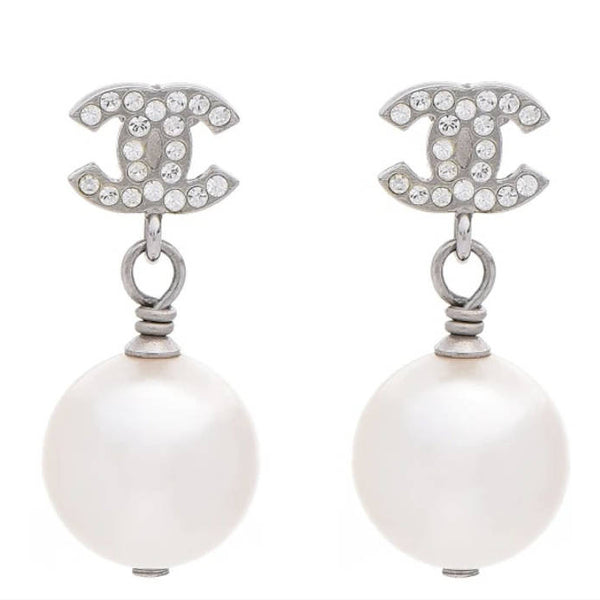 CHANEL Pearl Drop CC Earrings  Friday Candy