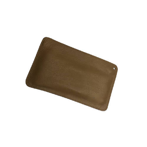 LOEWE Tan Leather Zip Purse Coin Bag Mini Clutch