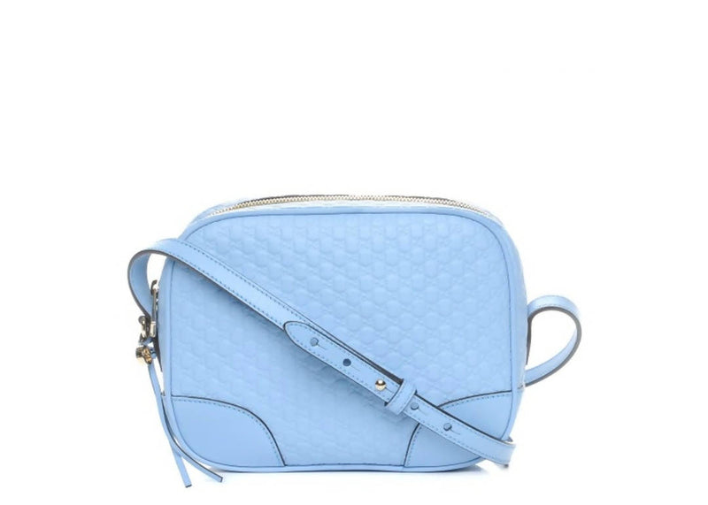 Gucci Bree MicroGuccissima Mini Blue in Leather Bag with Gold-Tone