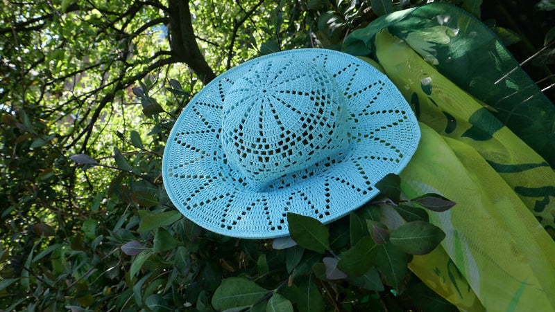 Hat, handmade, summer hat, linen, crochet, summer bucket hat