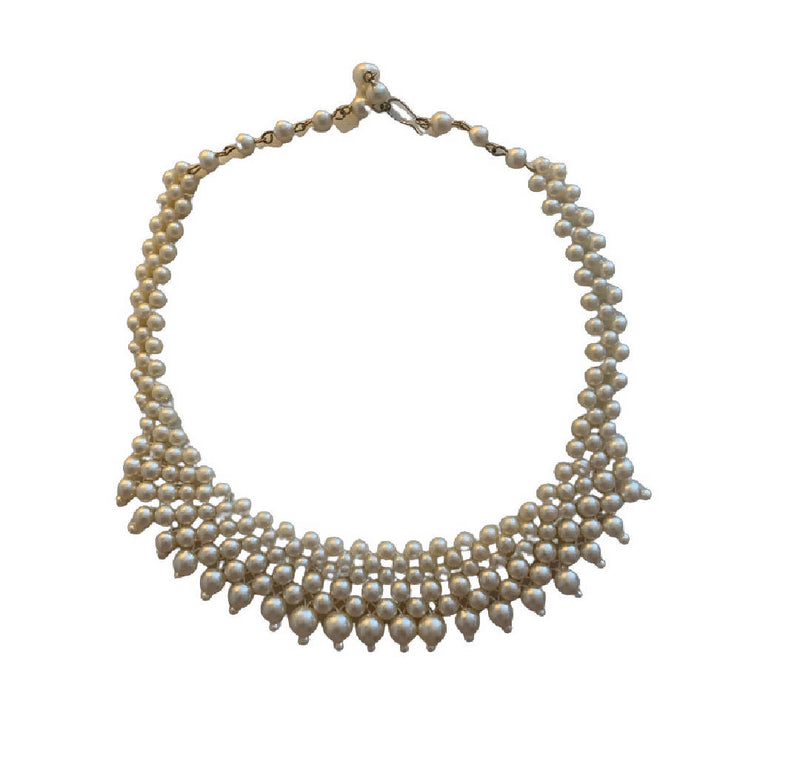 Beautiful 1920's Faux Pearl Collar Choker Necklace