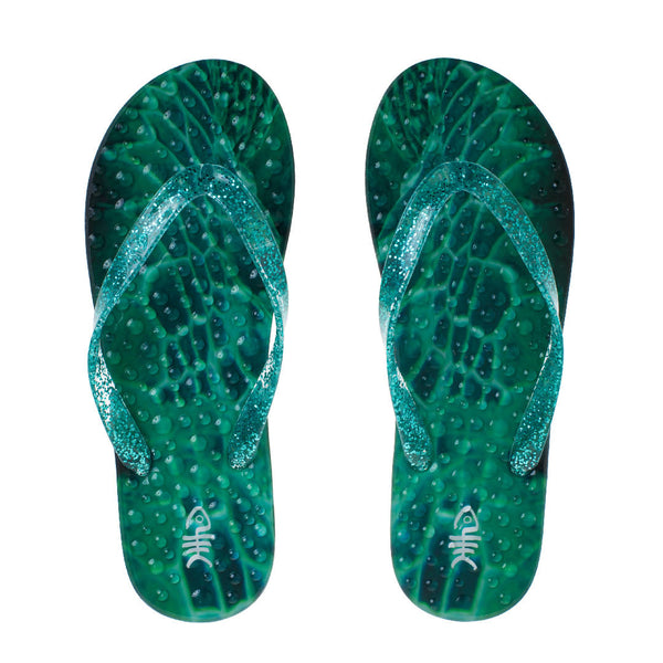Emerald flip flops