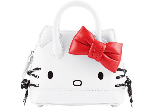 Balenciaga x Hello Kitty Top Handle XXS White in Calfskin with Silver-tone