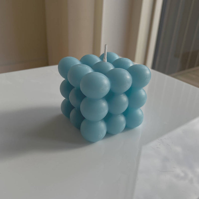 Homemade Ins Blue Scented Bubble Cube Candle