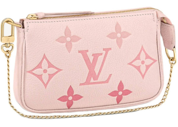 Louis Vuitton Pochette Accessories Mini Rosebud in Empreinte Embossed Supple Grained Cowhide Leather with Gold-tone