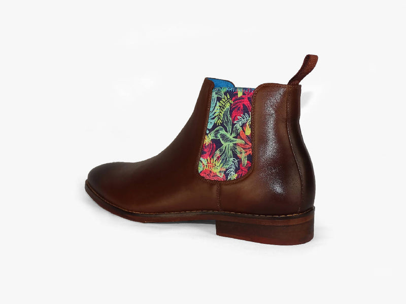 Chelsea boots mens tropical patterned – The Accessory Circle by X