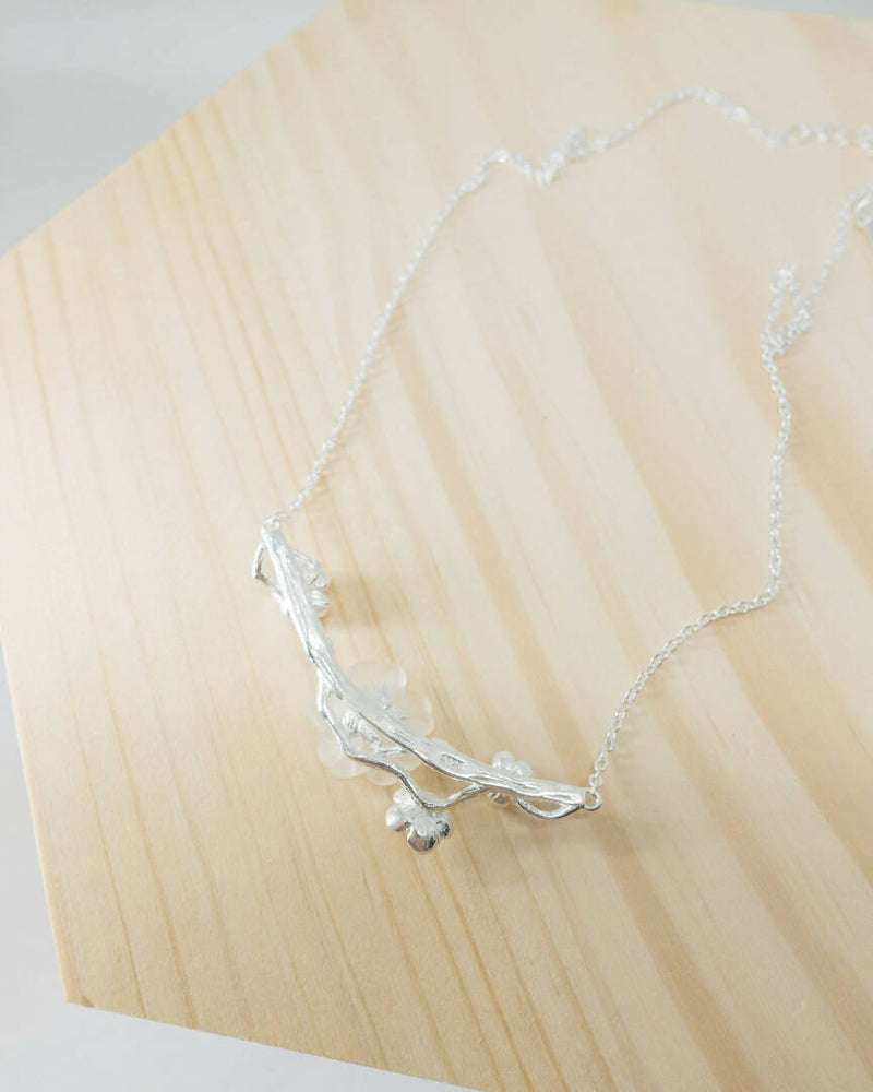 Crystal Floral Branch Necklace