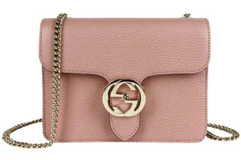 Gucci Interlocking G Shoulder Bag Small Pink