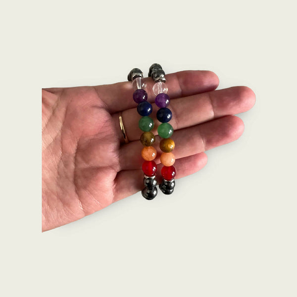 7 Chakra Hematite Bracelet