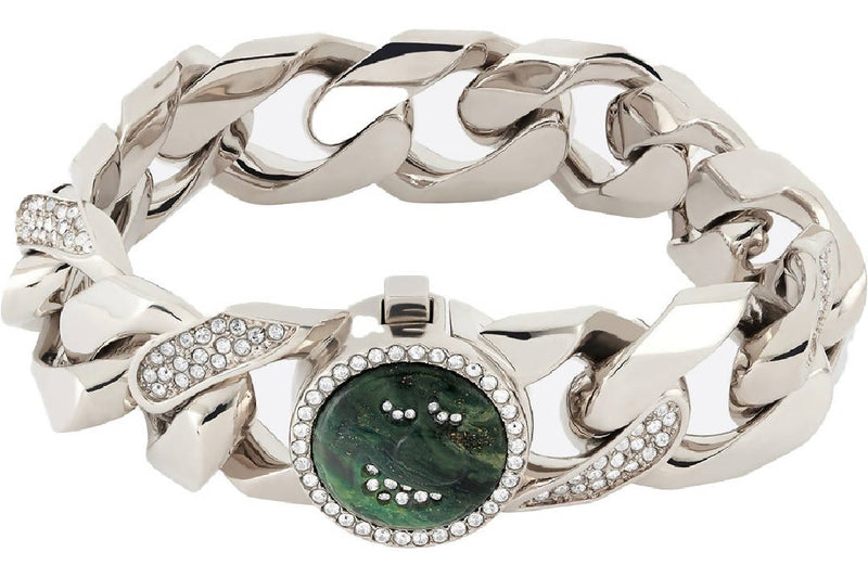 Dior x Kenny Scharf Bracelet Jade Stone Silver