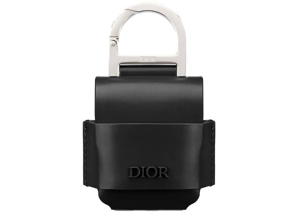 Dior Airpods Case Calfskin Black in Calfskin with Silver-tone