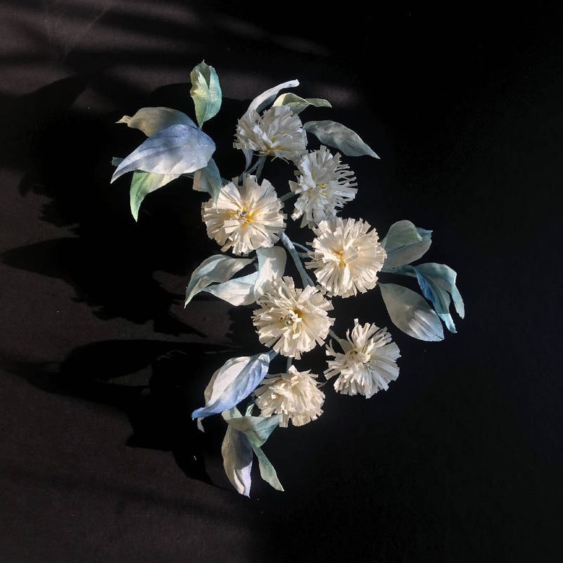 Chrysanthemum flower brooch