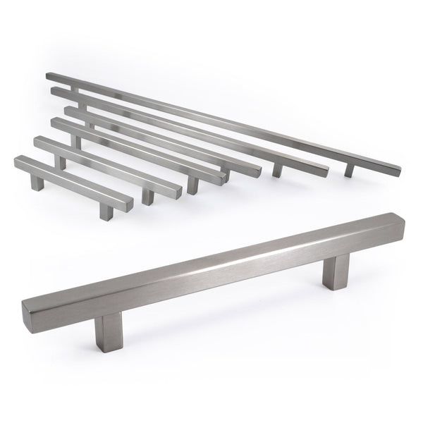 Pi Square Bar Pull Cabinet Handle Brushed Nickel Stainless (SALE DISCOUNT 20% OFF IN ALL OUR PRODUCTS)