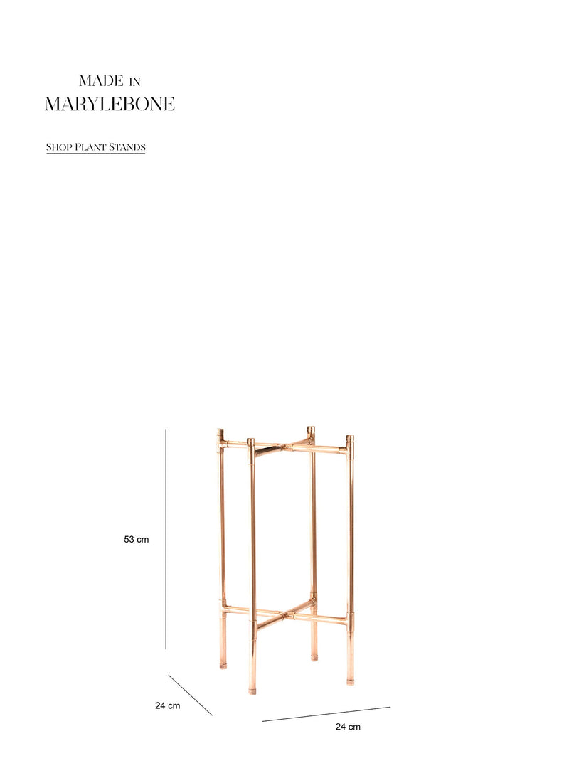 Beth: Handcrafted Plant Stand In Copper