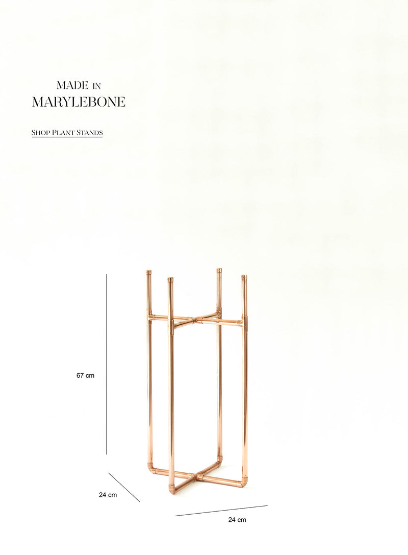 Sophie: Handmade Plant Stand In Copper In Three Sizes