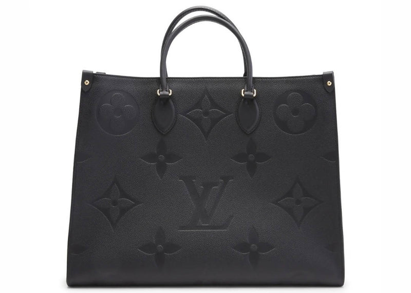 Louis Vuitton Onthego Monogram Giant GM Noir in Empreinte Leather with Gold-tone