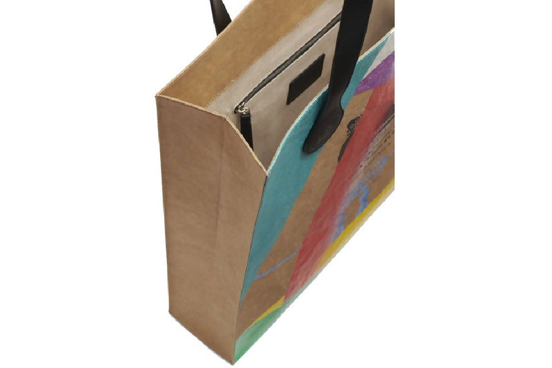 Lanvin Printed Kraft Paper Grocery Bag Beige