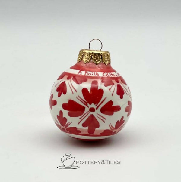 Hand Painted Ceramic Christmas Balls Ornaments set of 2, 3 or 4 pieces