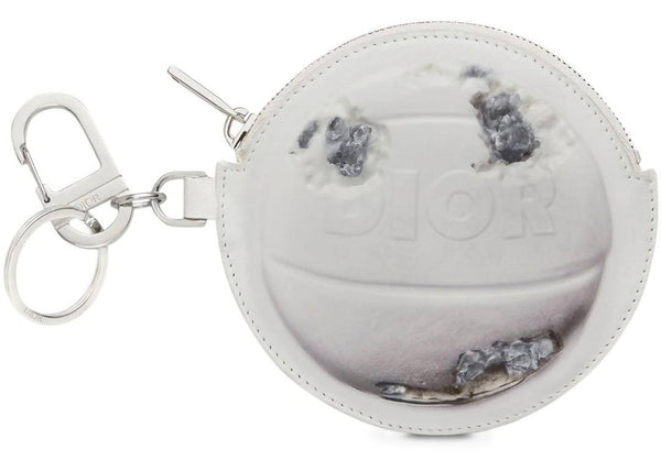 Dior x Daniel Arsham Zip Charm Calfskin White in Smooth Calfskin with Palladium