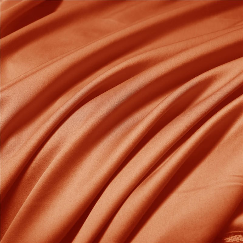 Liliflo Luxury Embroidered Orange Duvet Cover Set (Egyptian Cotton) - 4 Piece Set