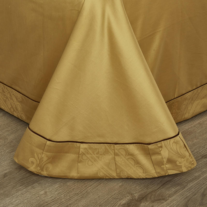 Blangdra Golden Luxury Duvet Cover Set (Egyptian Cotton) - 4/7 Piece Set