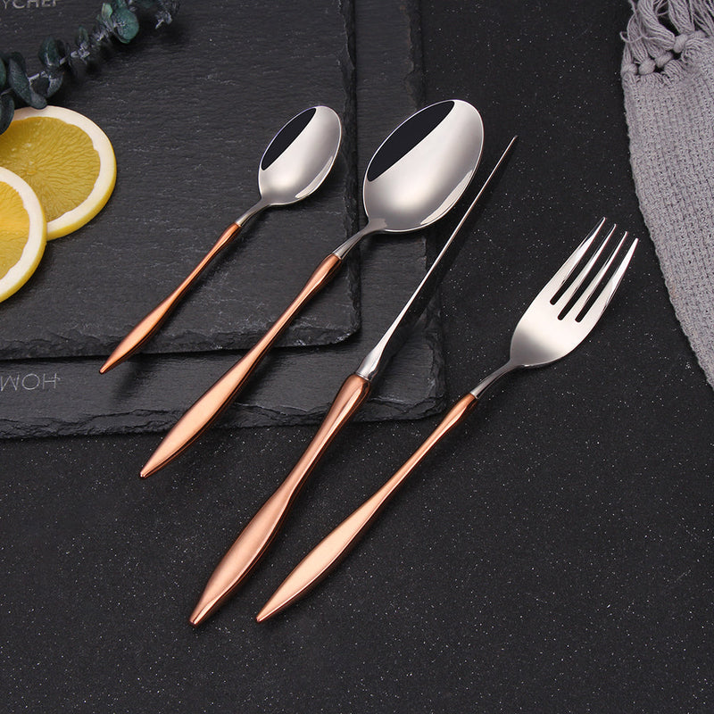 Grandi RoseGold Silver Cutlery Set