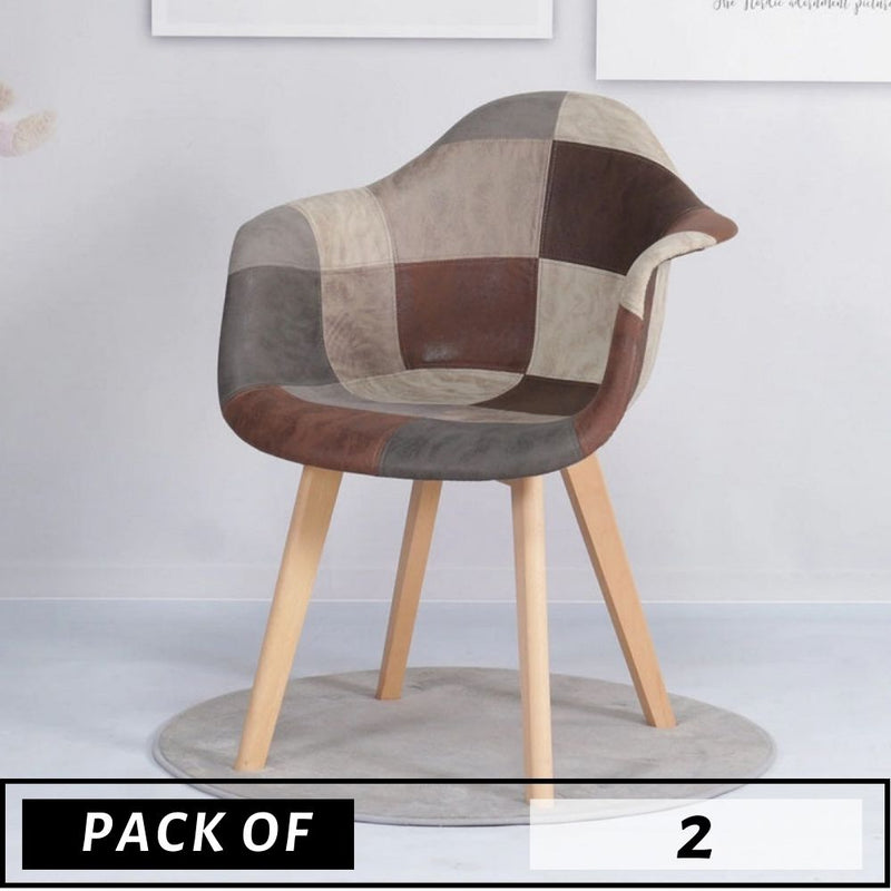 PACK OF 2 DAS PATCHWORK ARMCHAIRS