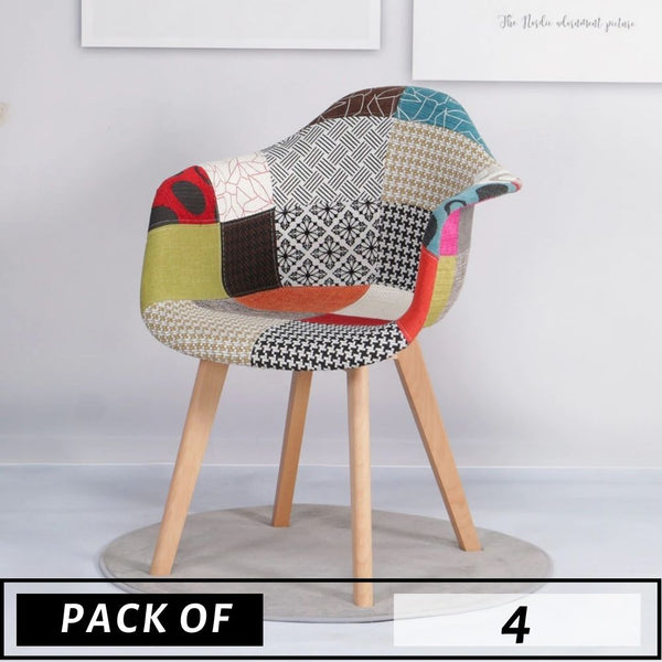 PACK OF 4/6 DAS PATCHWORK ARMCHAIRS