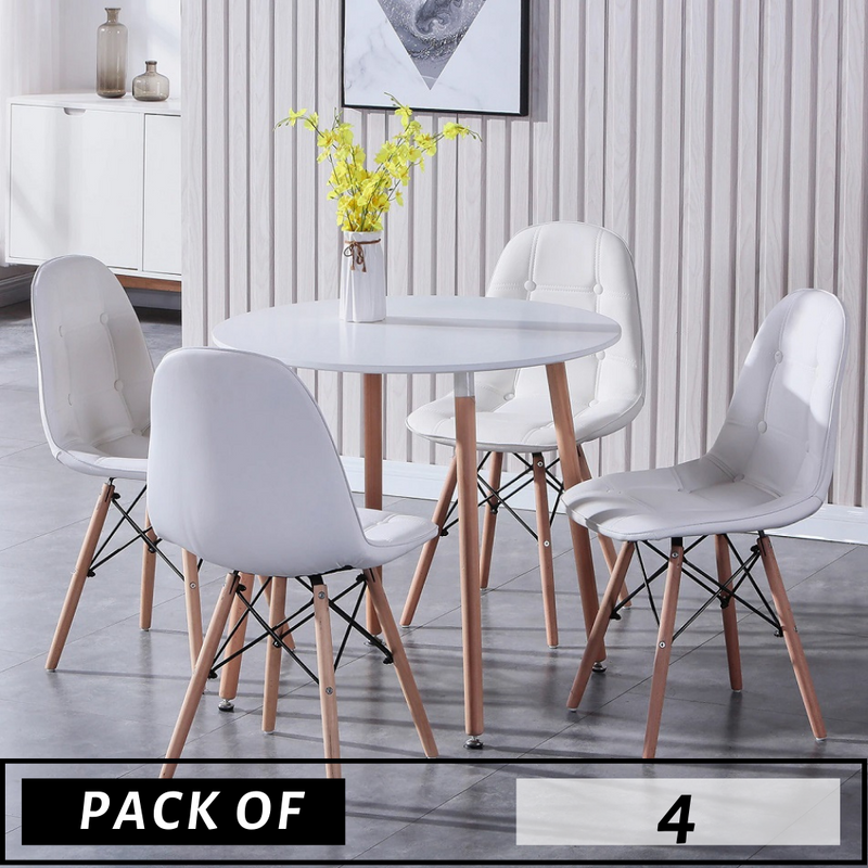 PACK OF 4 DSW LEATHER CHAIRS