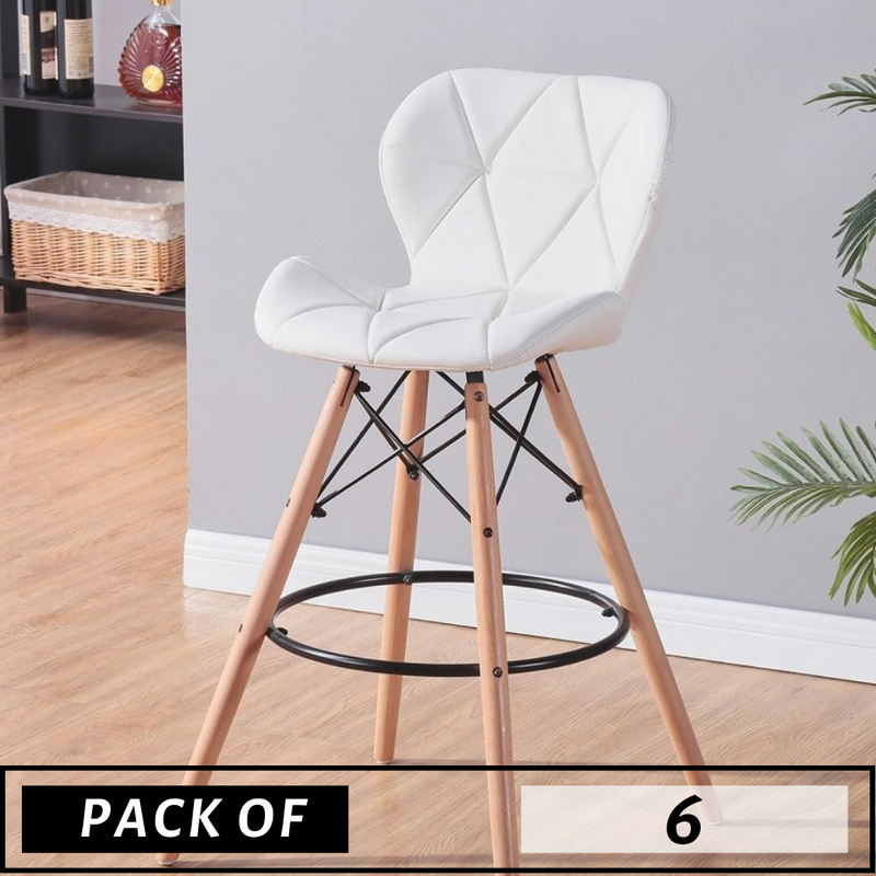 PACK OF 4/6 BUTTERFLY LEATHER STOOLS
