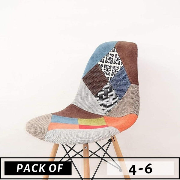 PACK OF 4/6 DSW PATCHWORK CHAIRS