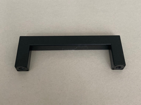 Black Square Bar Pull Cabinet Handle - Sizes 4" to 24" - (1/2" Thickness)
