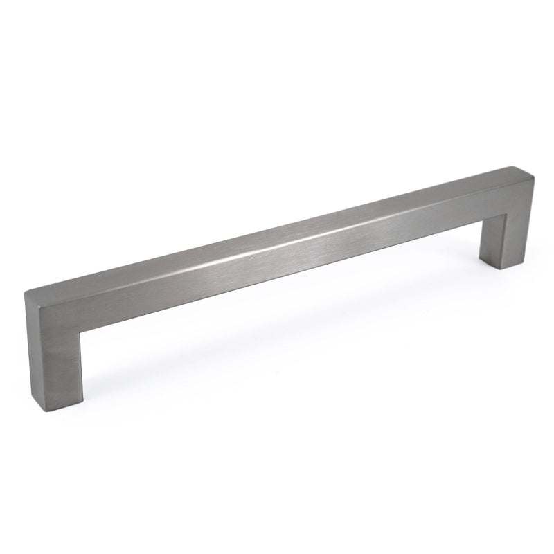 Brushed Nickel Square Bar Pull Cabinet Handle - Sizes 4" to 24" - (5/8" Thickness) (SALE DISCOUNT 20% OFF IN ALL OUR PRODUCTS)