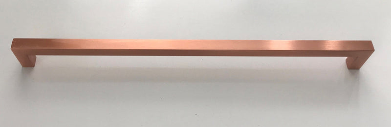 Copper Square Bar Pull Cabinet Handle - Sizes 4" to 24" - (1/2" Thickness)