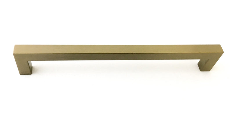 Gold Champagne Square Bar Pull Cabinet Handle - Sizes 4" to 24" (1/2" Thickness)