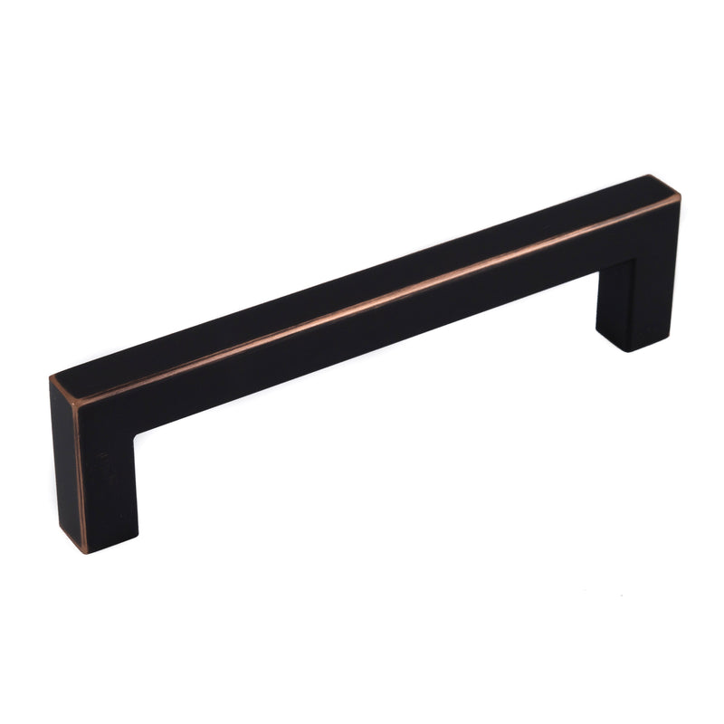 Oil Rubbed Bronze Square Bar Pull Cabinet Handle - Sizes 4" - 24" - (1/2" Thickness)