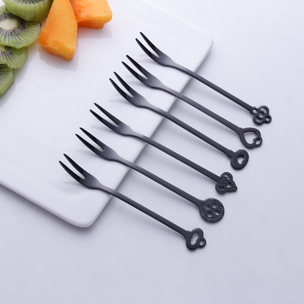 Vertui Black Dessert Fork Set