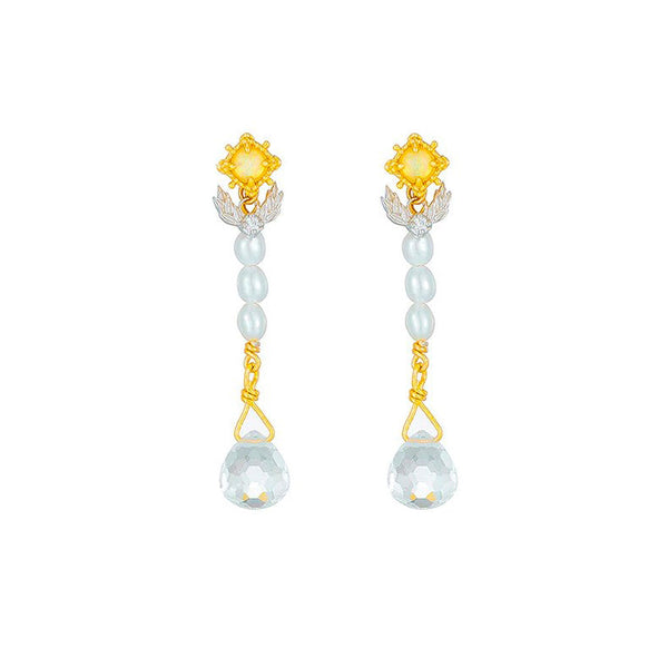 Crystal Pearl Earring