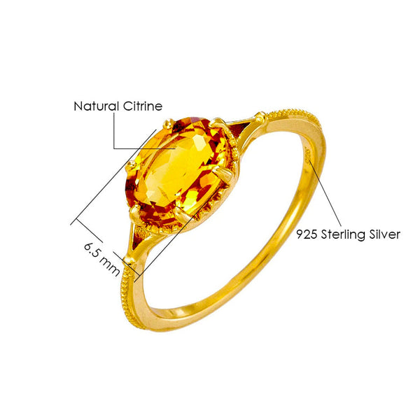 Natural Citrine Ring