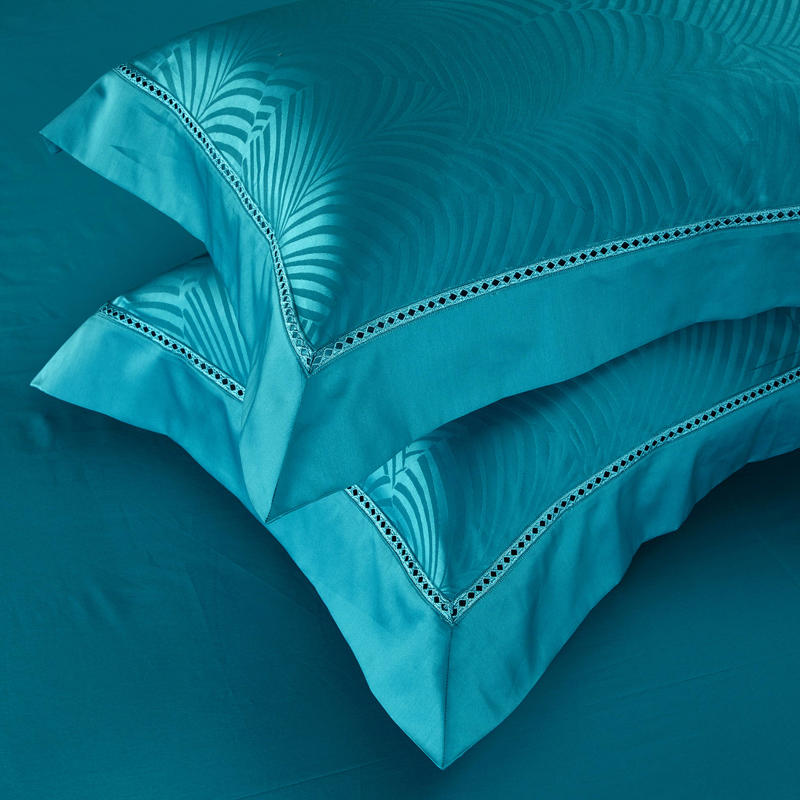 Blue Green Leaves Duvet Cover Set (Egyptian Cotton) - 4/7 Piece Set